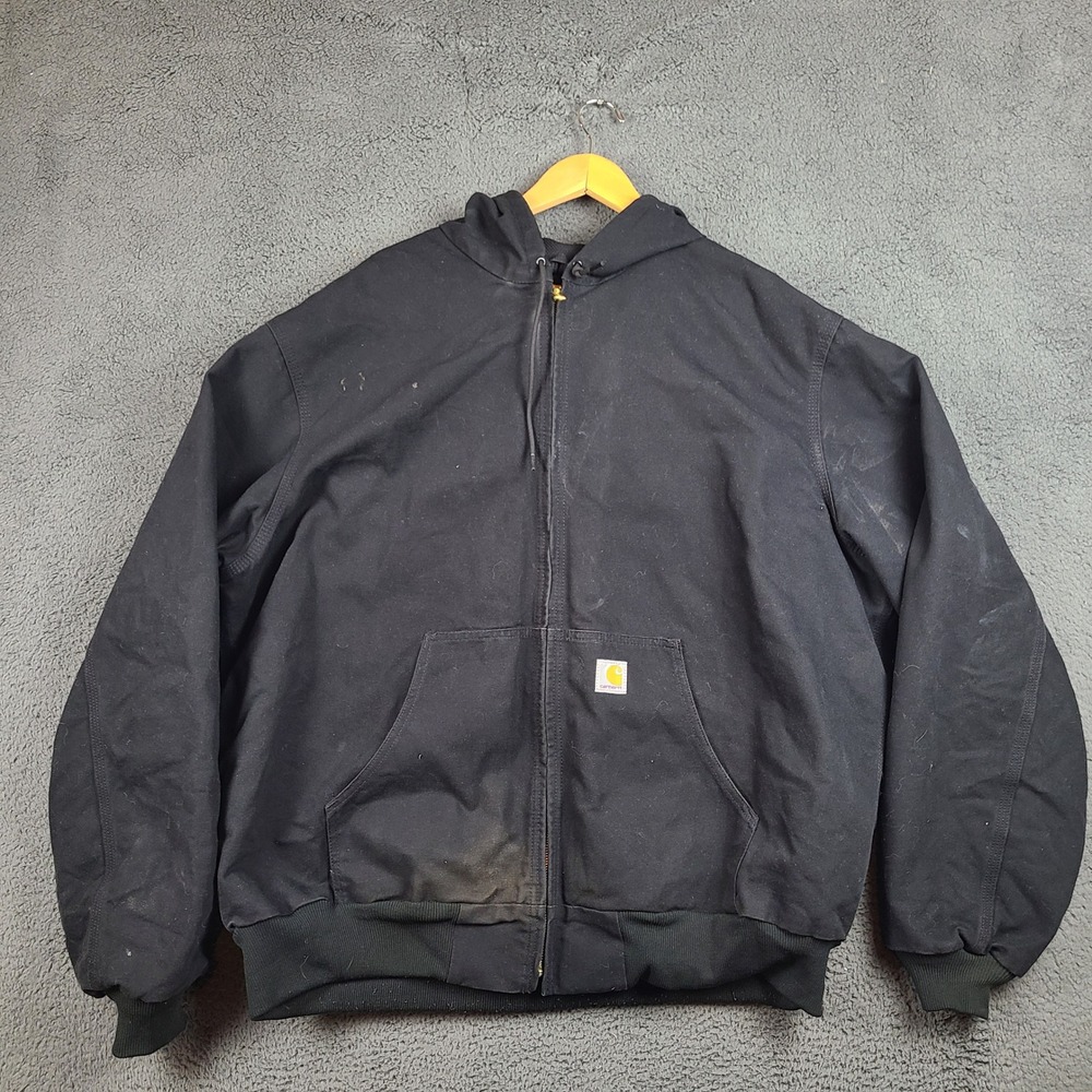 Carhartt J131-BLK Duck Thermal Lined Active Jacket Black 2XL Tall Made in USA